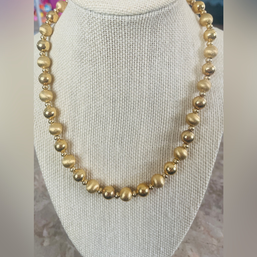 Very Vintage Gold Tone Napier Necklace With Pat # On Clasp 18” Long. Sexy!!!